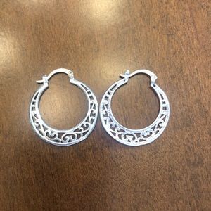 Silver hoop earrings